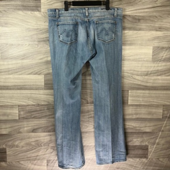 Vigoss Jeans Womens 17 Blue Boot Cut Stretch Light Wash High Rise Zip Denim Plus - Picture 11 of 12